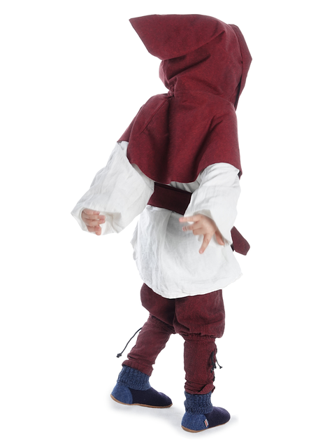 Mittelalter Kinderkapuze Liadarz in Rot Seitenansicht 4