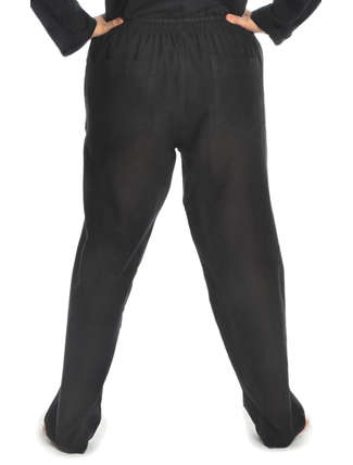 Mittelalter Hose Floraete in Schwarz Rückansicht