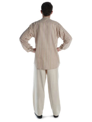 Mittelalter Hose Gurmun in Beige Rückansicht 2