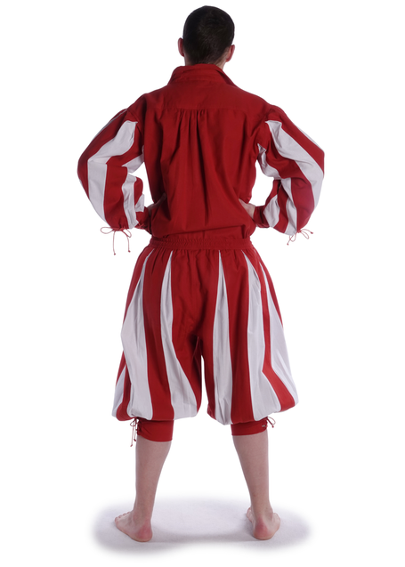 Landsknecht Schnürhemd Titurel in MISSING: chilired-white Rückansicht