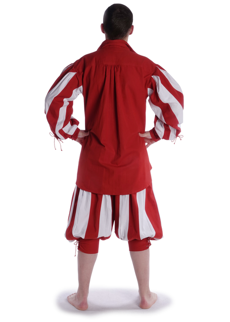 Landsknecht Schnürhemd Titurel in MISSING: chilired-white Rückansicht 2