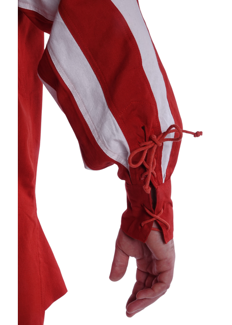 Landsknecht Schnürhemd Titurel in MISSING: chilired-white Detailansicht