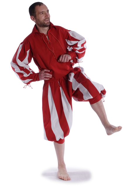 Landsknecht Schnürhemd Titurel in MISSING: chilired-white Frontansicht 3