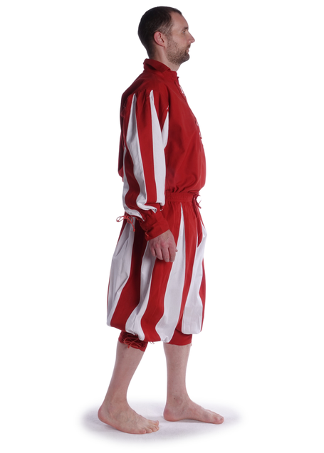 Landsknecht Schnürhemd Titurel in MISSING: chilired-white Seitenansicht