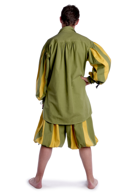 Landsknecht Schnürhemd Titurel in MISSING: lightgreen-yellow Rückansicht
