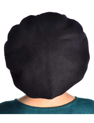Mittelalter Barett Verena in Schwarz Rückansicht