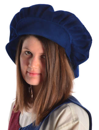 Mittelalter Barett Verena in Blau Frontansicht