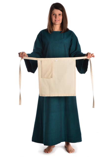 Mittelalter Schürze Bearosche in Beige Detailansicht