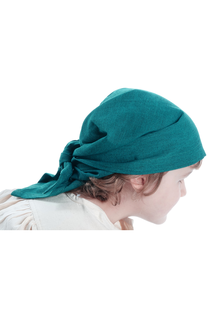 Mittelalter Kopftuch Albewin in Grün Seitenansicht