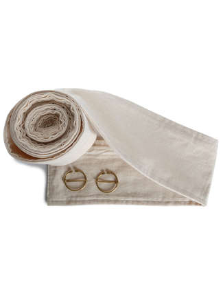 Mittelalter Wadenwickel Balder Set mit Fibeln in Beige Frontansicht 4