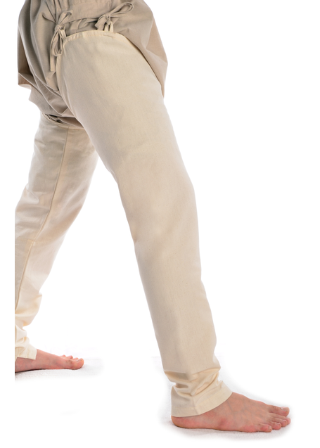 Mittelalter Beinlinge Wigalois in Beige Seitenansicht