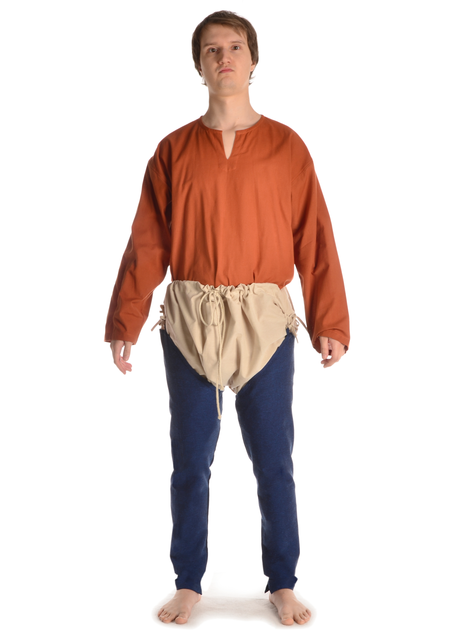 Mittelalter Beinlinge Wigalois in Blau Frontansicht 2