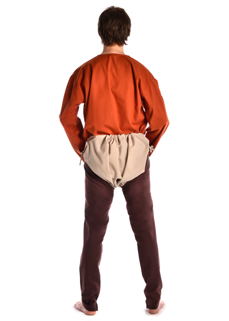 Mittelalter Beinlinge Wigalois in Braun Rückansicht 2