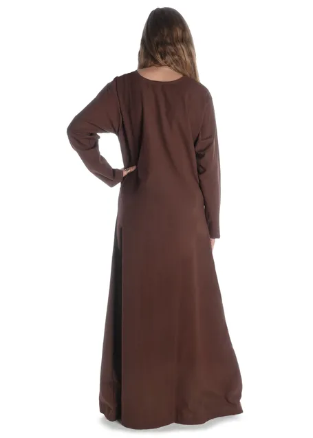 Mittelalter Cotte Meliur in Braun Rückansicht