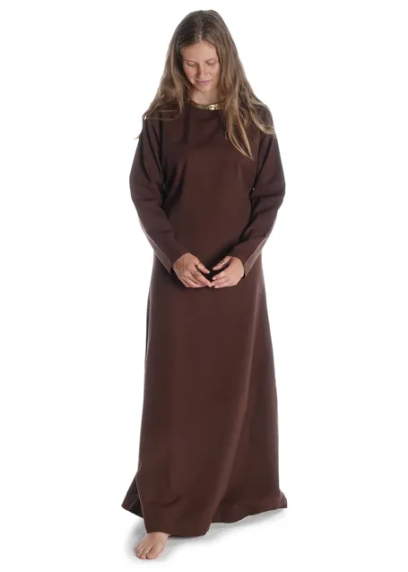 Mittelalter Cotte Meliur in Braun Frontansicht