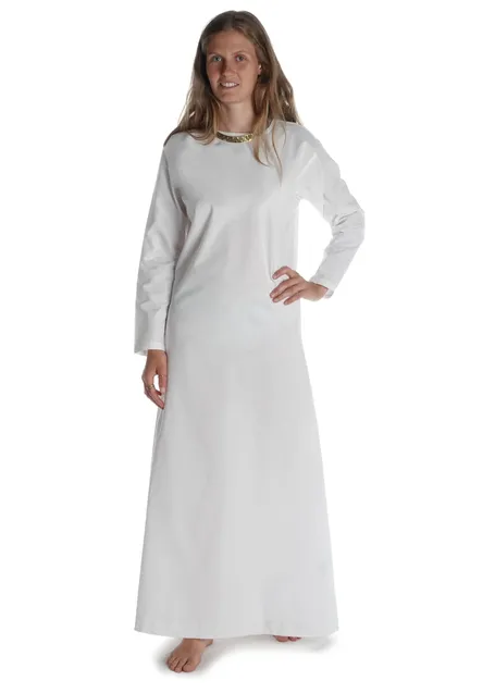 Mittelalter Cotte Meliur in Weiß Frontansicht