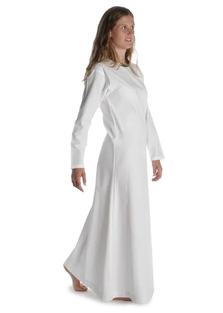 Mittelalter Cotte Meliur in Weiß Seitenansicht