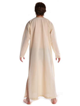 Mittelalter Cotte Pantonopier in Beige Rückansicht