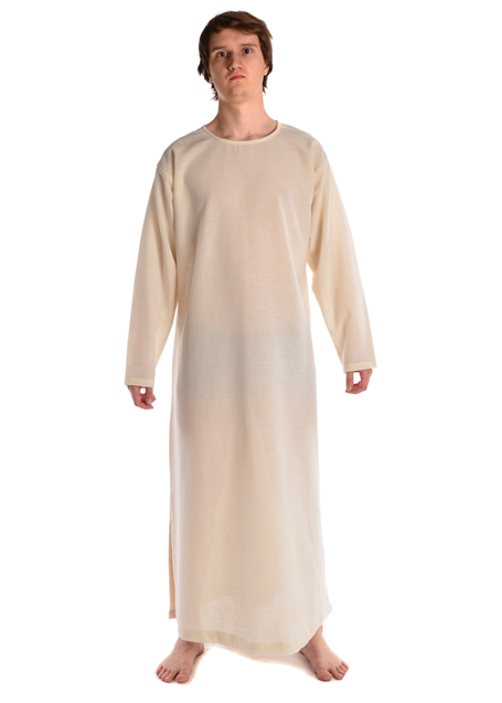 Mittelalter Cotte Pantonopier in Beige Frontansicht