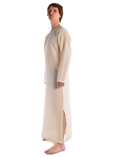 Mittelalter Cotte Pantonopier in Beige Seitenansicht