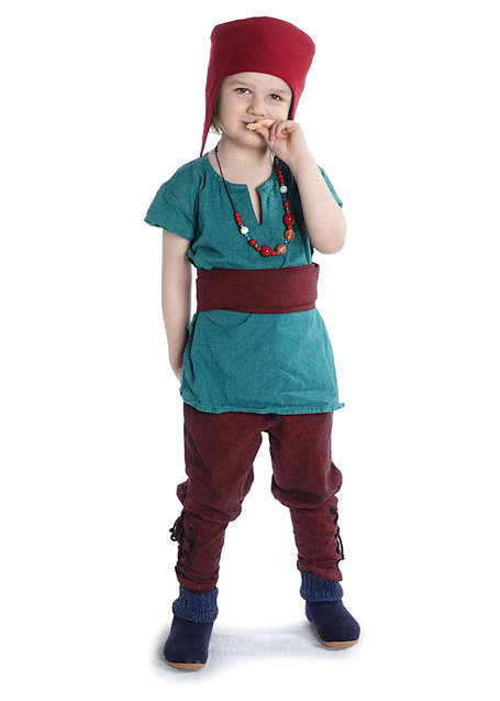 Mittelalter Kappe Marjodo in Rot Frontansicht 2