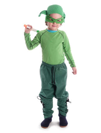 Mittelalter Kinder Hose Sigestab in Grün Frontansicht 7