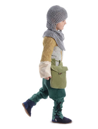Mittelalter Kinder Hose Sigestab in Grün Seitenansicht 2