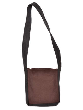 Mittelalter Tasche Dwain in Schwarz-Braun Rückansicht