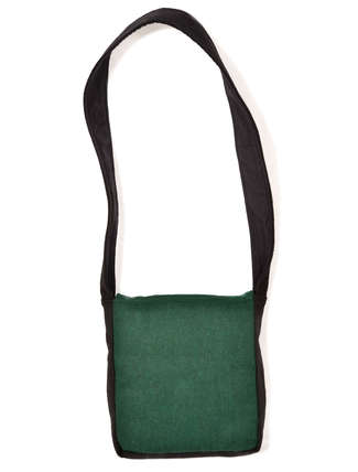 Mittelalter Tasche Dwain in Schwarz-Grün Rückansicht