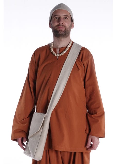 Mittelalter Tasche Larie in Beige Frontansicht 3