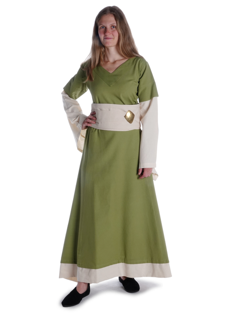 Mittelalter Gürtel Karsnafite in Beige Frontansicht