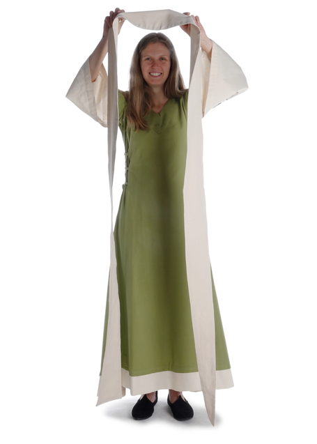 Mittelalter Gürtel Karsnafite in Beige Frontansicht 2