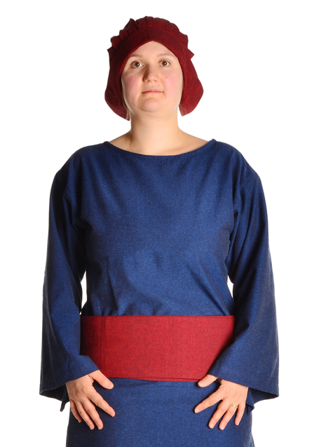 Mittelalter Gürtel Karsnafite in Rot Frontansicht