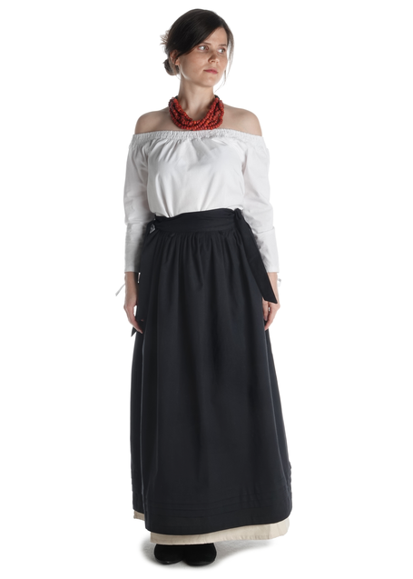 Mittelalter Bluse Swanwhit in Weiß Frontansicht 2