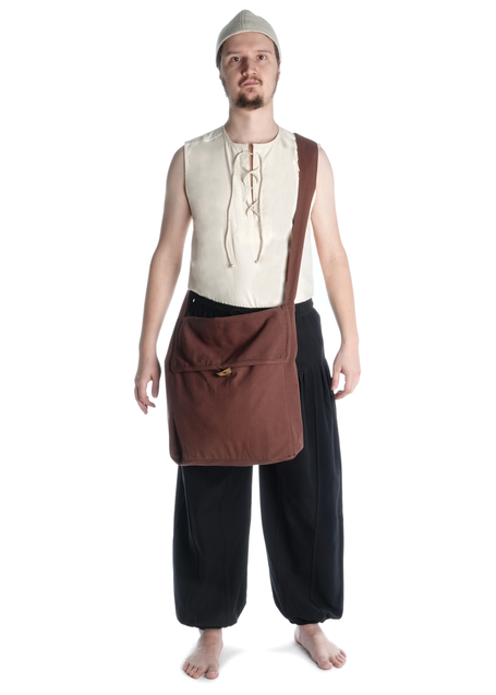 Mittelalter Hemd Heorot in Beige Frontansicht 6