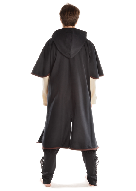 Mittelalter Garnache Nidung in Schwarz-Braun Rückansicht