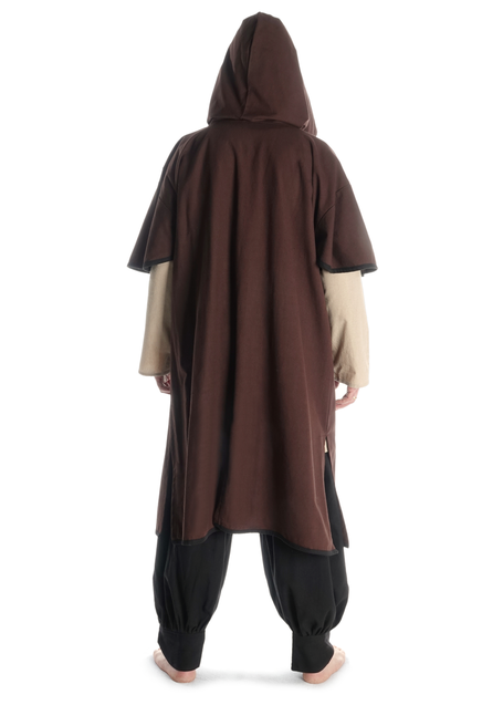 Mittelalter Garnache Nidung in Braun-Schwarz Rückansicht