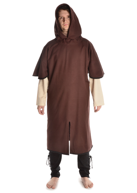 Mittelalter Garnache Nidung in Braun-Schwarz Frontansicht