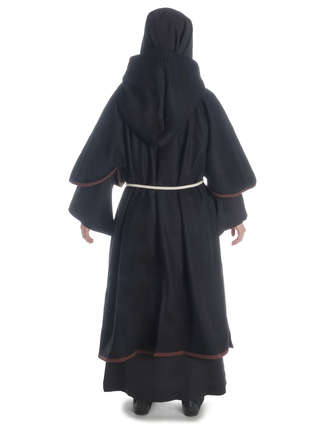 Mittelalter Garnache Eir in Schwarz-Braun Rückansicht