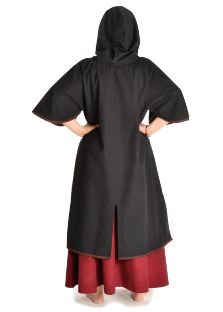 Mittelalter Garnache Limere in Schwarz-Braun Rückansicht