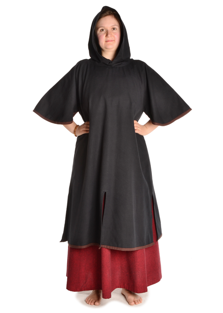 Mittelalter Garnache Limere in Schwarz-Braun Frontansicht