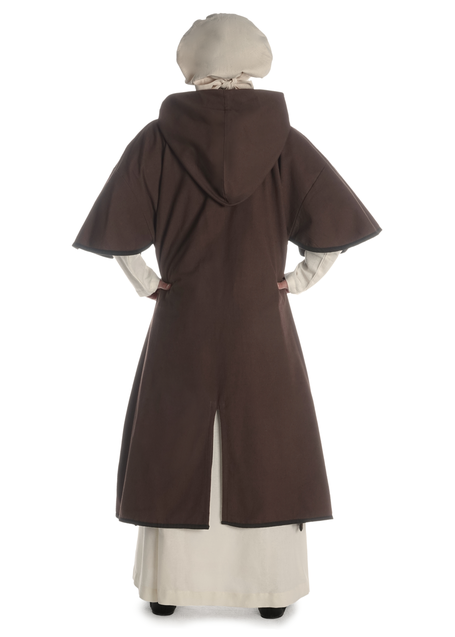 Mittelalter Garnache Limere in Braun-Schwarz Rückansicht