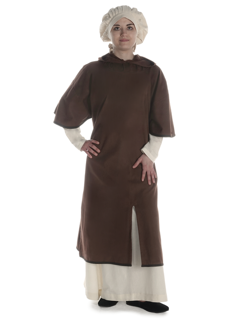 Mittelalter Garnache Limere in Braun-Schwarz Frontansicht 2