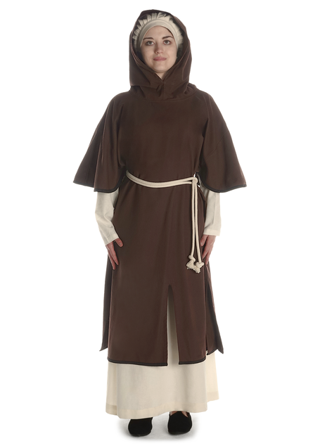 Mittelalter Garnache Limere in Braun-Schwarz Frontansicht 3