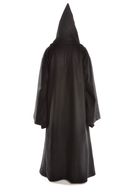 Mittelalter Mantel Tankanis in Schwarz Rückansicht
