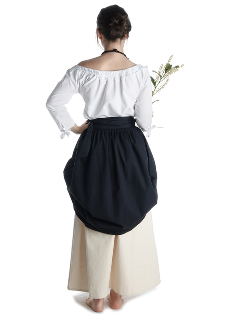 Mittelalter Schürze Widga in Schwarz Rückansicht 2