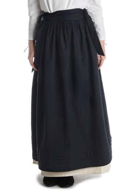 Mittelalter Schürze Widga in Schwarz Frontansicht 4