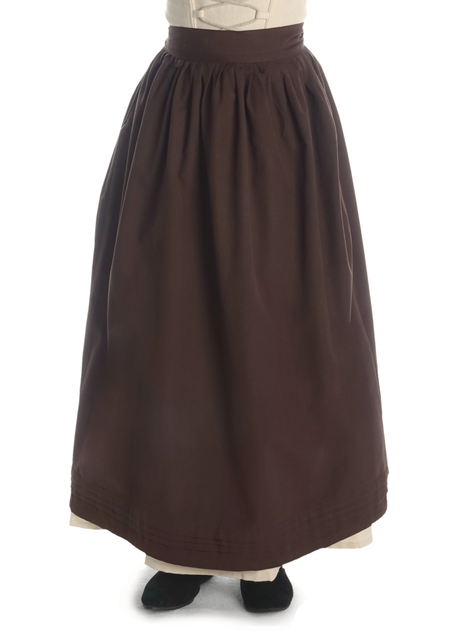 Mittelalter Schürze Widga in Braun Frontansicht 2