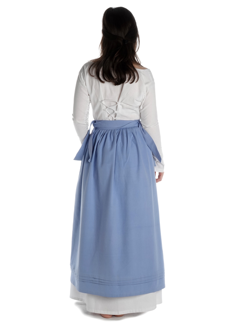 Mittelalter Schürze Widga in Hellblau Rückansicht