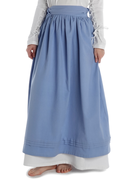 Mittelalter Schürze Widga in Hellblau Frontansicht 3